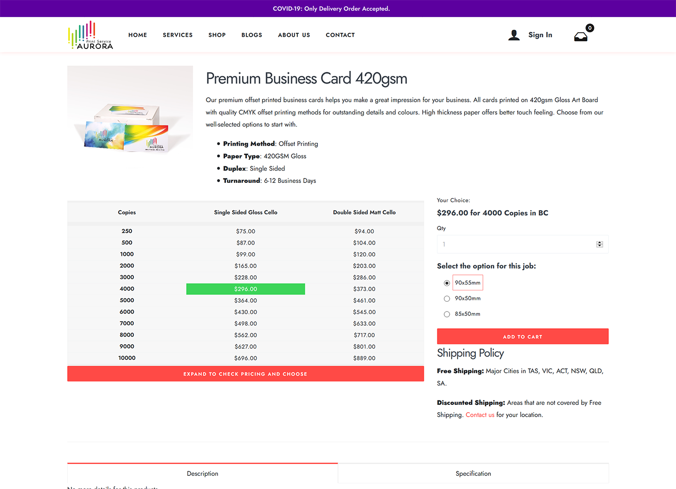 Aps commerce product