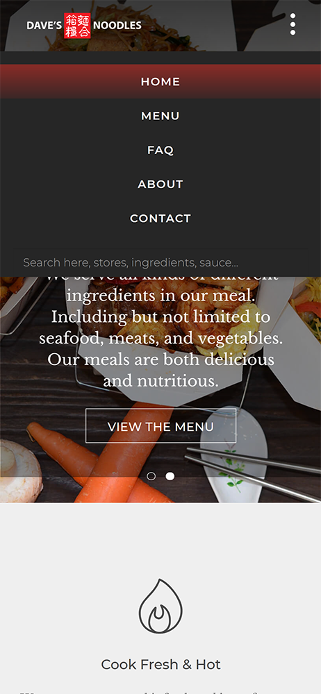 Daves noodles mobile nav