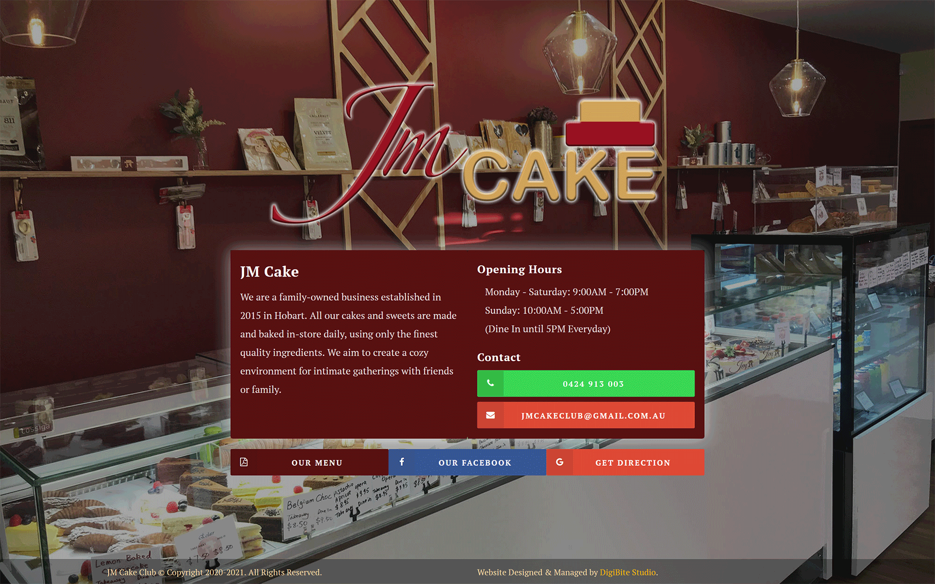 Jmcake desktop landing
