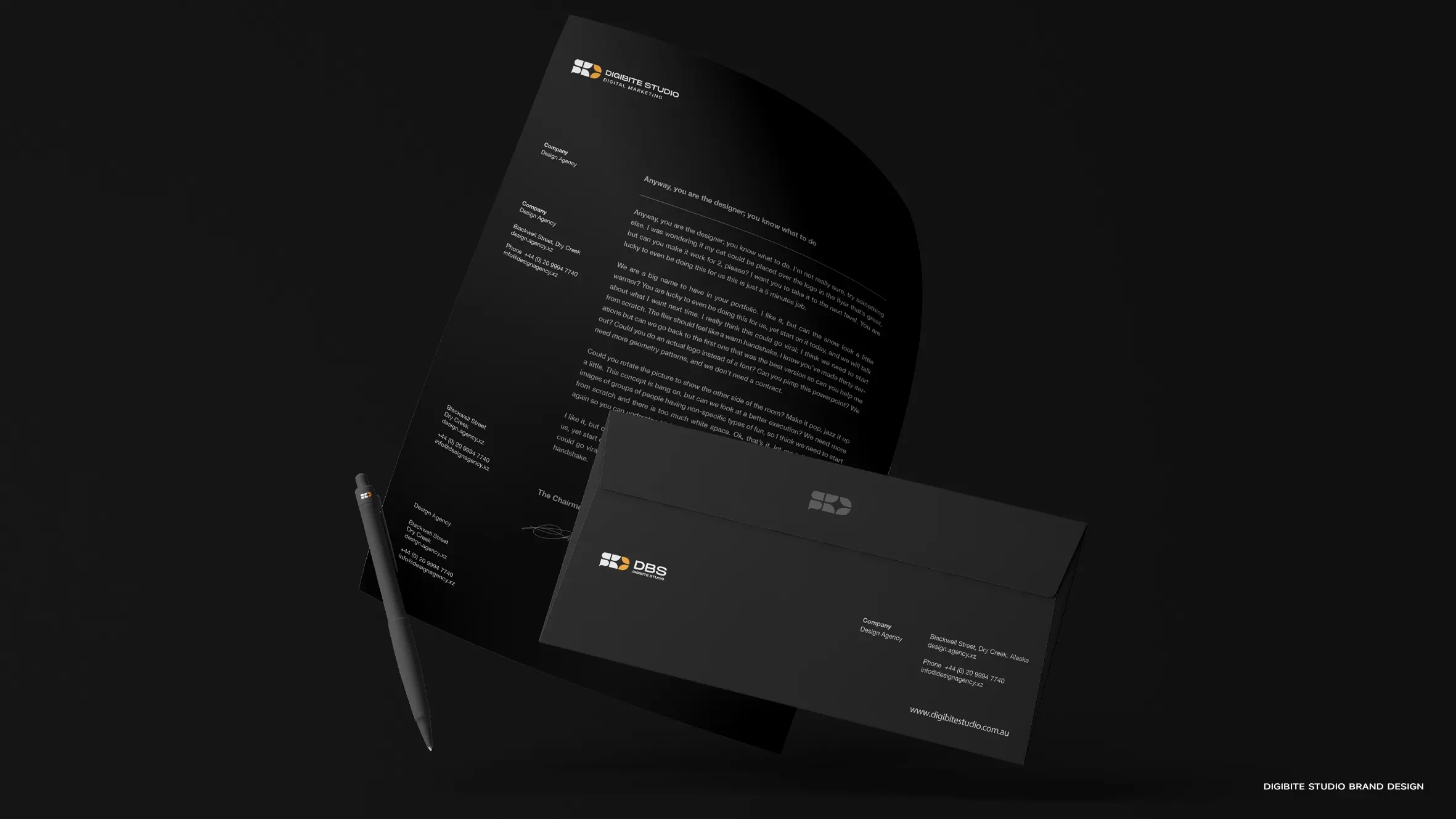 DBS Rebrand Stationery